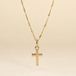 Hot Histoire d'Or Pendentif Alyssa Croix Or Jaune