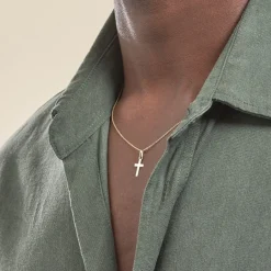 Hot Histoire d'Or Pendentif Alyssa Croix Or Jaune