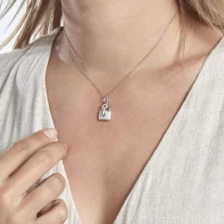 Hot Histoire d'Or Pendentif Amelot Argent Blanc Oxyde De Zirconium