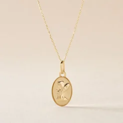 Histoire d'Or Pendentif Ange Ovale Or Jaune* Bijoux Personnalisés|Pendentifs