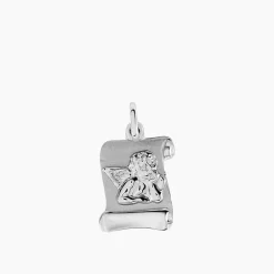 Discount Histoire d'Or Pendentif Ange Parchemin or blanc