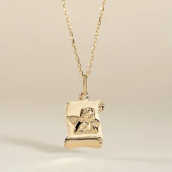 Best Histoire d'Or Pendentif Ange Parchemin or jaune