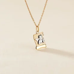 Histoire d'Or Pendentif Ange Parchemin Or Bicolore* Bijoux Personnalisés|Pendentifs