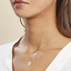 Sale Histoire d'Or Pendentif Ange Rond Cisele or jaune