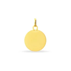 New Histoire d'Or Pendentif Ange Rond Effet Diamante Or Jaune
