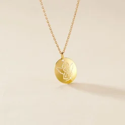 Histoire d'Or Pendentif Ange Rond Or Jaune* Pendentifs|Pendentifs