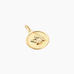 Histoire d'Or Pendentif Ange Rond Or Jaune* Bijoux Personnalisés|Pendentifs