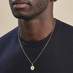 Hot Histoire d'Or Pendentif Ange Rond Satine Or Jaune