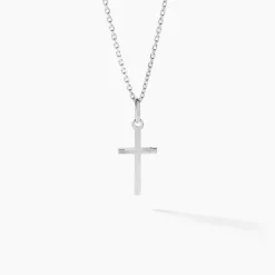 Hot Histoire d'Or Pendentif Bathilde Croix Striee Or Blanc