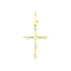 Discount Histoire d'Or Pendentif Canice Croix Or Jaune Oxyde De Zirconium