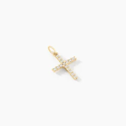 Histoire d'Or Pendentif Canice Croix Or Jaune Oxyde De Zirconium* Pendentifs|Pendentifs