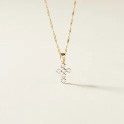 Histoire d'Or Pendentif Canice Croix Or Jaune Oxyde De Zirconium* Colliers|Pendentifs