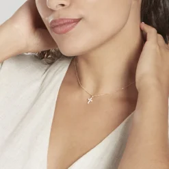 Histoire d'Or Pendentif Canice Croix Or Jaune Oxyde De Zirconium* Colliers|Pendentifs