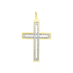 Histoire d'Or Pendentif Casey Croix Or Bicolore* Pendentifs|Pendentifs
