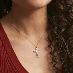 Histoire d'Or Pendentif Casey Croix Or Bicolore* Pendentifs|Pendentifs