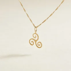 Discount Histoire d'Or Pendentif Cobeia Triskel Or Jaune