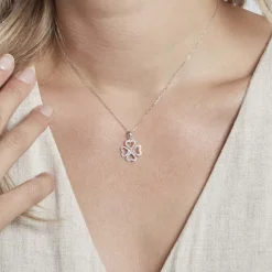 Hot Histoire d'Or Pendentif Daiki Or Blanc Oxyde De Zirconium