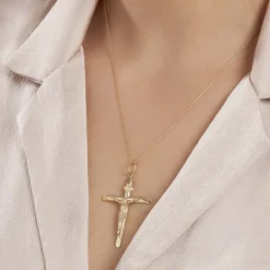 Histoire d'Or Pendentif Damian Croix Or Bicolore* Pendentifs|Pendentifs