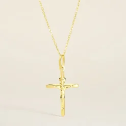 Hot Histoire d'Or Pendentif Damian Croix Or Jaune