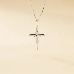 Histoire d'Or Pendentif Damian Croix Or Blanc* Pendentifs|Pendentifs