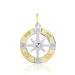 Histoire d'Or Pendentif Demyan Or Bicolore Oxyde De Zirconium* Pendentifs|Pendentifs