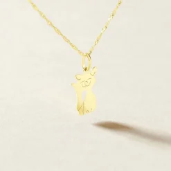 Hot Histoire d'Or Pendentif Egee Chat Or Jaune