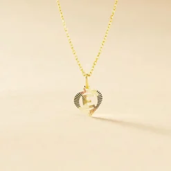 Sale Histoire d'Or Pendentif Eudocie Coeur Lettre Or Jaune