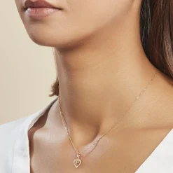 Histoire d'Or Pendentif Eudocie Coeur Lettre Or Jaune* Pendentifs|Pendentifs