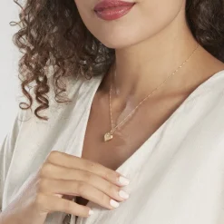 Histoire d'Or Pendentif Eudocie Coeur Mat Et Brillant Or Jaune* Pendentifs|Pendentifs