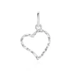 Histoire d'Or Pendentif Eudocie Coeur Strie Or Blanc* Pendentifs|Pendentifs