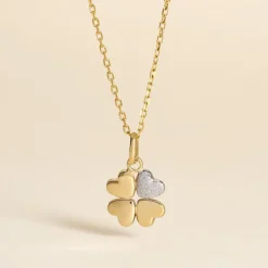 Histoire d'Or Pendentif Eudocie Coeur Trefle Or Jaune* Pendentifs|Pendentifs