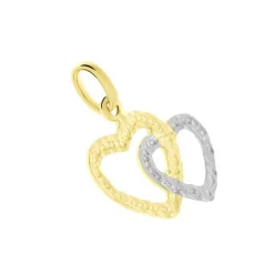 Histoire d'Or Pendentif Eudocie Coeurs Ciseles Or Bicolore* Pendentifs|Pendentifs