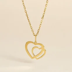 Outlet Histoire d'Or Pendentif Eudocie Coeurs Lisses Or Jaune