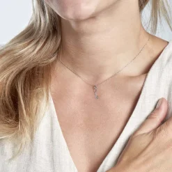 Histoire d'Or Pendentif Fatilia Clef Coeur Or Blanc* Pendentifs|Pendentifs