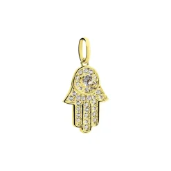 Histoire d'Or Pendentif Fatima Or Jaune Oxyde De Zirconium* Pendentifs|Pendentifs