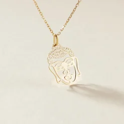 Best Histoire d'Or Pendentif Fazzia Bouddha Or Jaune