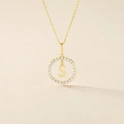 Discount Histoire d'Or Pendentif Gabe Or Jaune Oxyde De Zirconium