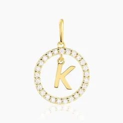 Outlet Histoire d'Or Pendentif Gabe Or Jaune Oxyde De Zirconium