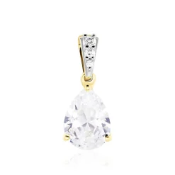 Best Histoire d'Or Pendentif Gorgel De Zirconium or jaune oxyde