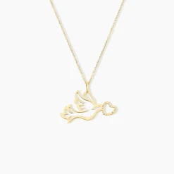 Online Histoire d'Or Pendentif Guecha Colombe Et Coeur Or Jaune