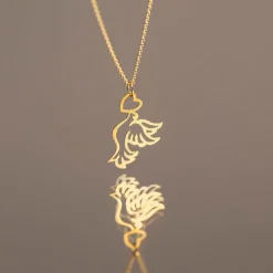 Online Histoire d'Or Pendentif Guecha Colombe Et Coeur Or Jaune