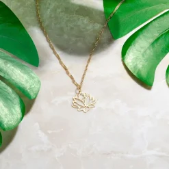 Online Histoire d'Or Pendentif Hadaya Lotus Or Jaune