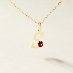 Histoire d'Or Pendentif Helidie Coccinelle Lettre Or Jaune* Pendentifs|Pendentifs