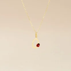 Sale Histoire d'Or Pendentif Helidie Coccinelle Lettre Or Jaune