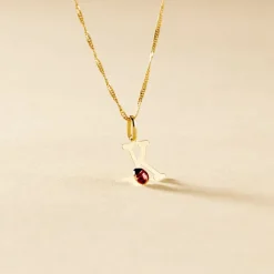 Clearance Histoire d'Or Pendentif Helidie Coccinelle Lettre Or Jaune