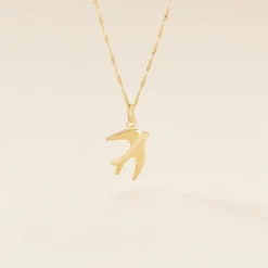 Hot Histoire d'Or Pendentif Illide Hirondelle Or Jaune