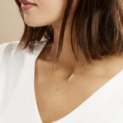 Histoire d'Or Pendentif Ionia Lettre Or Blanc* Pendentifs|Pendentifs