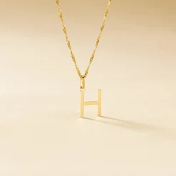Clearance Histoire d'Or Pendentif Ionia Lettre or jaune