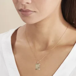 Best Histoire d'Or Pendentif Irenca Message Parchemin Or Jaune