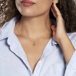 Online Histoire d'Or Pendentif Jaima Papillon Diamante Or Jaune